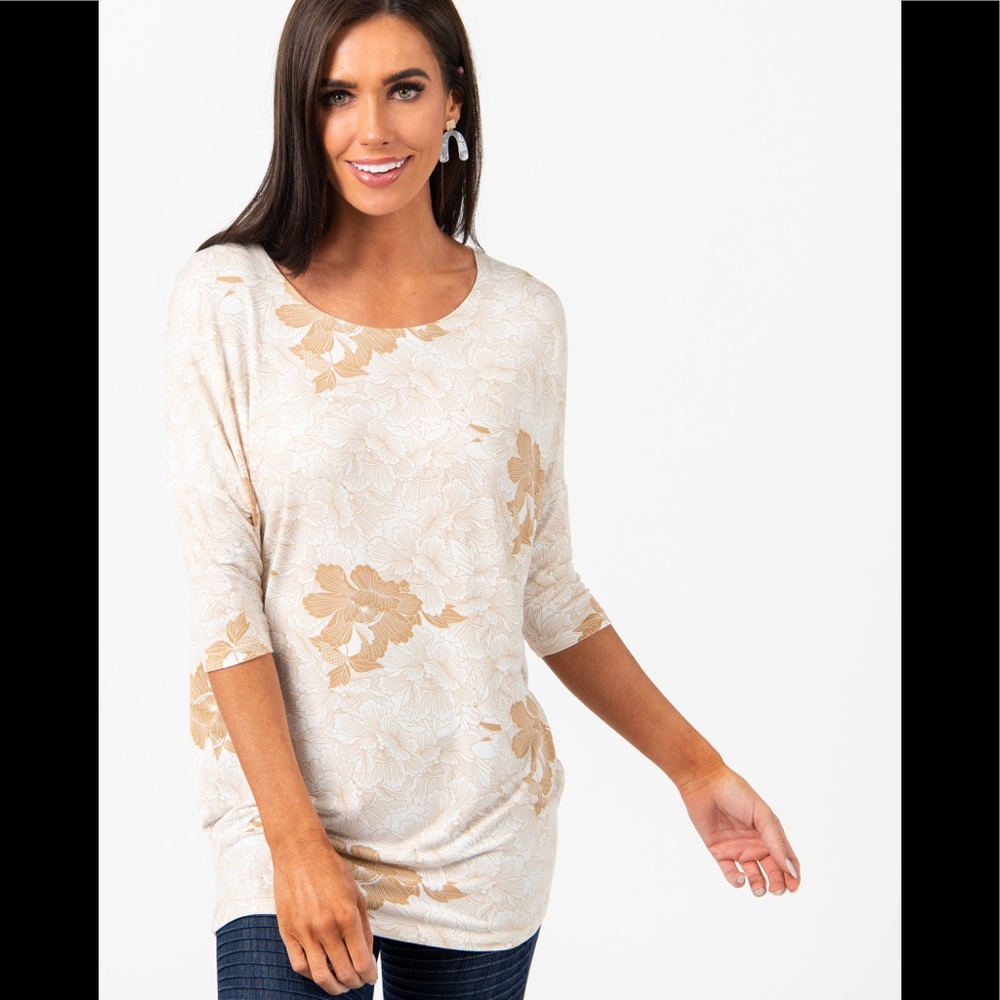 Dolman floral tunic